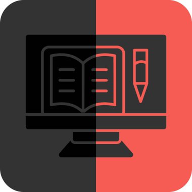 kitap simgesi, vektör illüstrasyonu