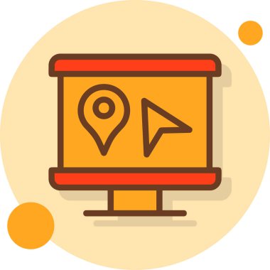 Harita işaretleyici simgesi, vektör illüstrasyonu