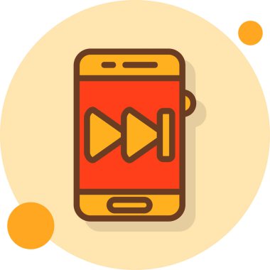 Cep telefonu. Web simgesi basit tasarım