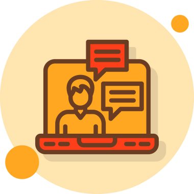 Müşteri hizmeti simgesi, vektör illüstrasyonu