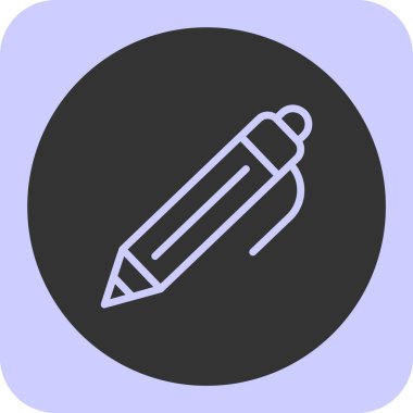 Soyut arkaplanda kalem simgesi izole edildi