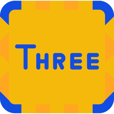 üç - renk yuvarlak sembolü ile kelime ve iki - üç boyutlu harfler