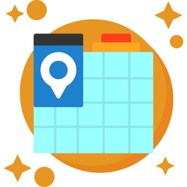 harita pin ikonu vektör illüstrasyonu