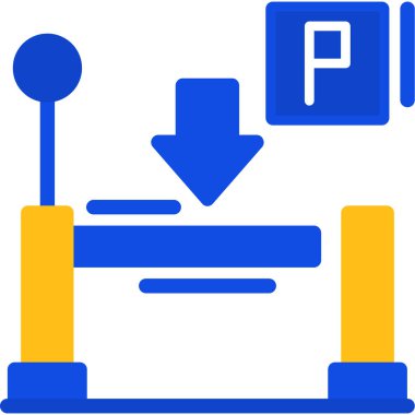 Bir araba simgesinin vektör illüstrasyonu