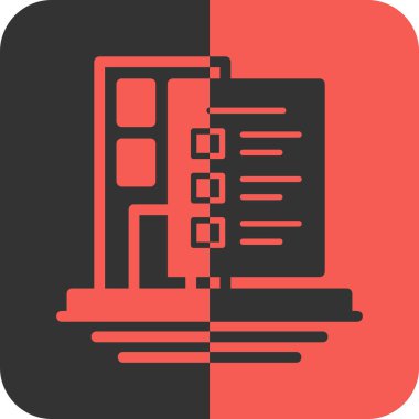 ofis binası simgesi, vektör illüstrasyonu