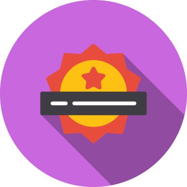 Rozet rozet simgesi düz stil