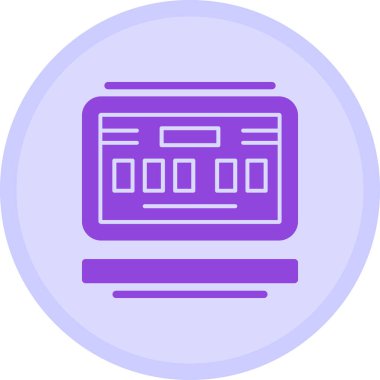 Tarayıcı. Web simgesi basit illüstrasyon