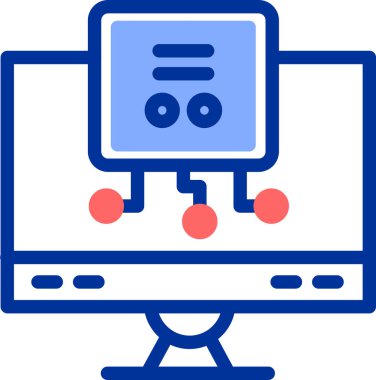 Bilgisayar. Web simgesi basit illüstrasyon