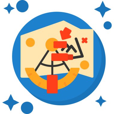 düz biçimli astronomi uydu alanı simgesi