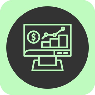 iş grafiği ikon vektör illüstrasyonu