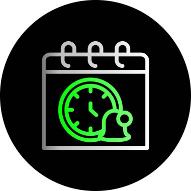 Saat simgesinin vektör illüstrasyonu