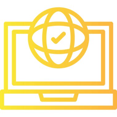 Bilgisayar. Web simgesi basit illüstrasyon