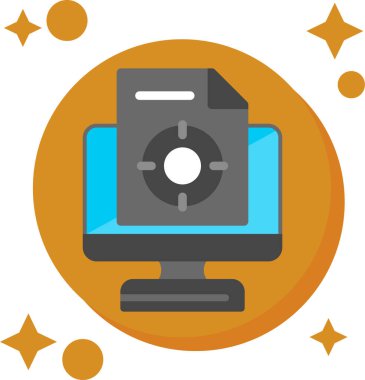 bilgisayar vektör simgesi düz illüstrasyon