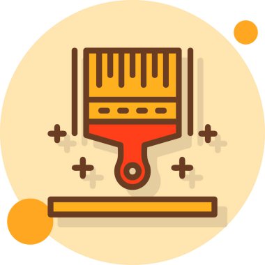 fırça boyası simgesi - taslak biçimi