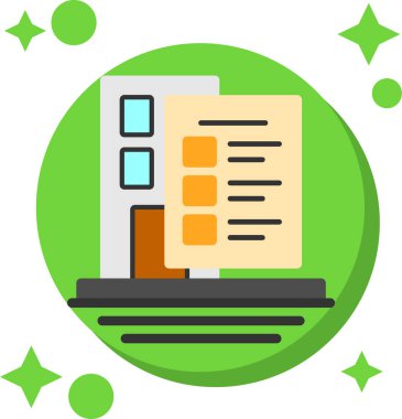 belge dosya simgesi, vektör illüstrasyonu