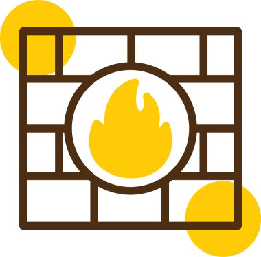 Şöminenin Vektör illüstrasyonu