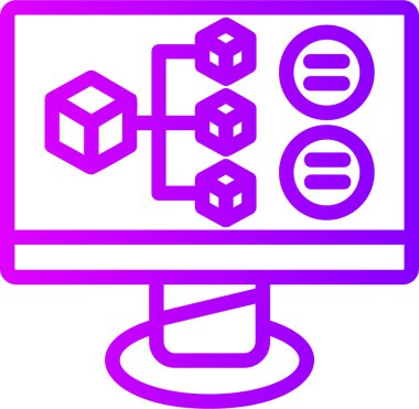 Ağ modern simgesinin vektör illüstrasyonu