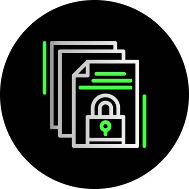 Veri koruma simgesi, vektör çizim