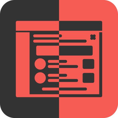 Tarayıcı internet arayüzü simgesi - taslak biçimi