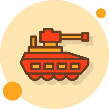 Tank simgesi, basit vektör illüstrasyonu