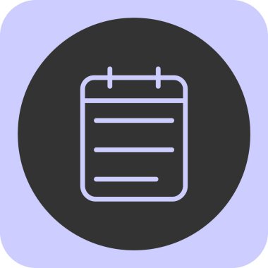 ajanda simgesi soyut arkaplanda izole edildi