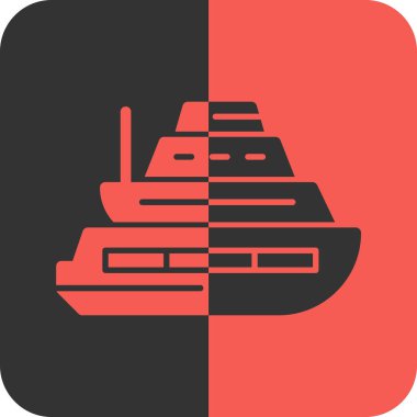 Gemi simgesinin vektör illüstrasyonu