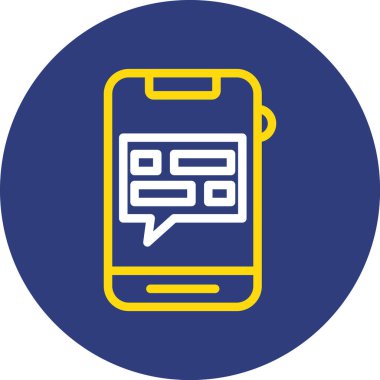 beyaz arkaplanda mobil simge vektörü