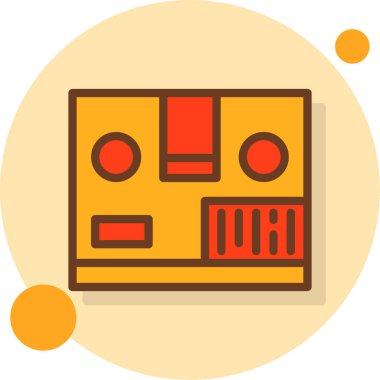 robot. Web simgesi basit illüstrasyon