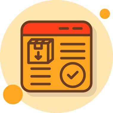 Kontrol listesi. Web simgesi basit illüstrasyon