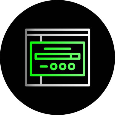 Eşsiz tarayıcı pencere kabartma vektör simgesi