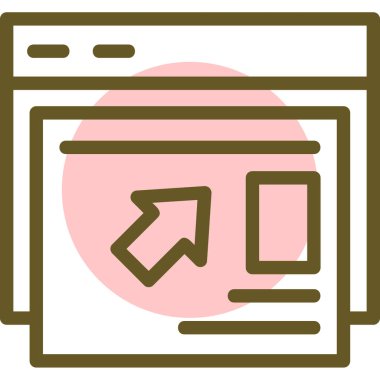 tarayıcı web sayfası simgesi, vektör illüstrasyonu