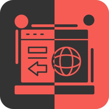 Ağ simgesi. Veri depolama vektör illüstrasyonu