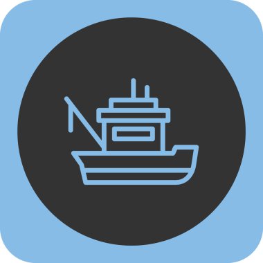 Gemi simgesinin vektör illüstrasyonu