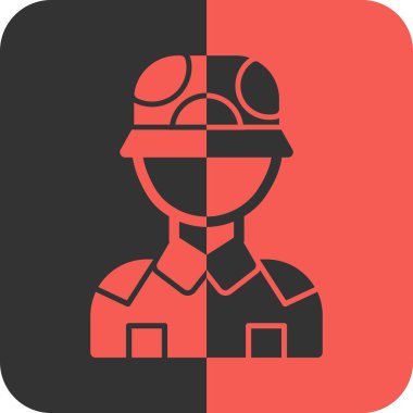 Kasklı bir adamın vektör çizimi