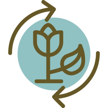 Bitki. Web simgesi basit illüstrasyon