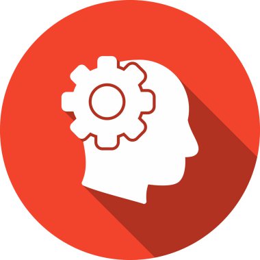 Beyin. Web simgesi basit illüstrasyon