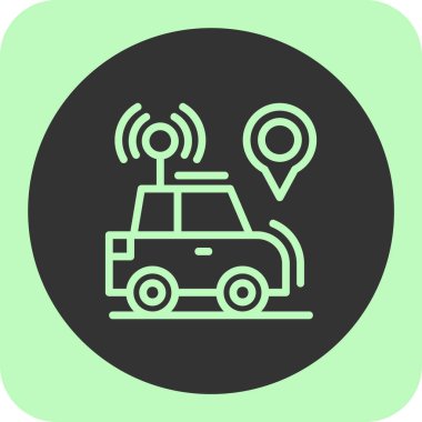 Benzersiz radyo anten vektör simgesi