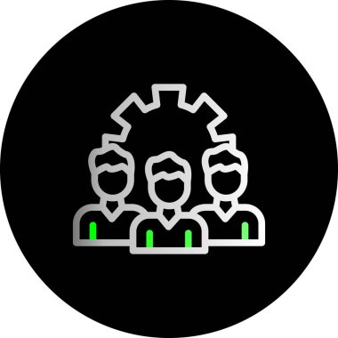 Ekip çalışması simge vektör çizim