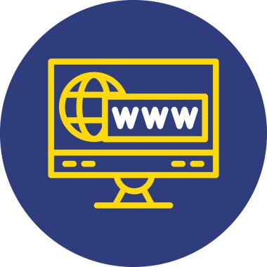 Web simgesi vektör illüstrasyonu