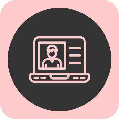 çevrimiçi web simgesi basit illüstrasyon