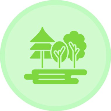 Ağaçlar. Web simgesi basit illüstrasyon