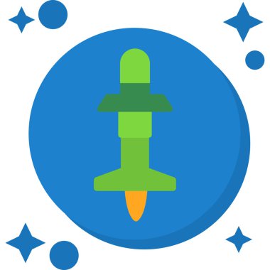 Roket ikonu. Vektör illüstrasyonu