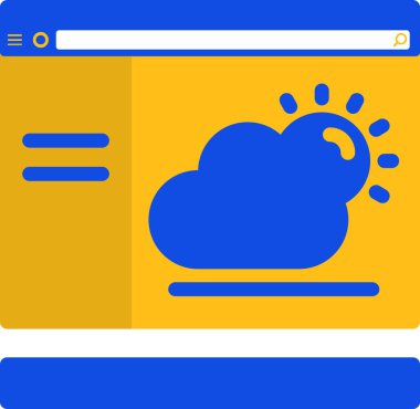 Web simgesi. Bulutun vektör çizimi