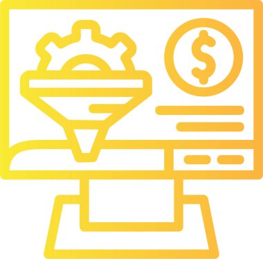 Para için. Web simgesi basit illüstrasyon