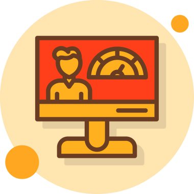 vektör tasarımında bilgisayar izleyici simgesi