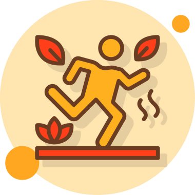 Dolu taslak biçiminde çalışan koşucu spor simgesi