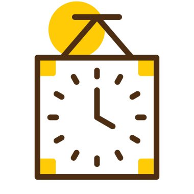 Saat. Web simgesi basit illüstrasyon