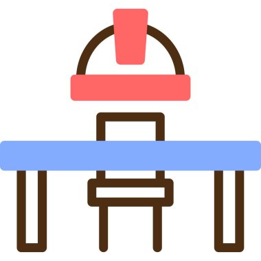 Sandalye Simgesi, vektör illüstrasyonu