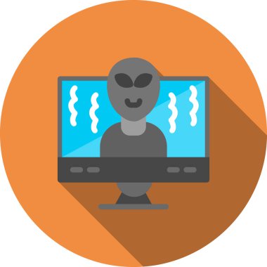 hacker düz simgesi düz illüstrasyon