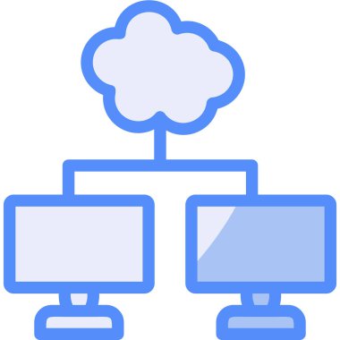 Bulut. Web simgesi basit illüstrasyon